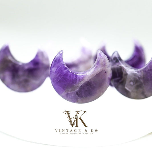 Air Vent Clip with Half Moon Chevron Amethyst