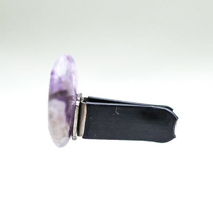Air Vent Clip with Half Moon Chevron Amethyst