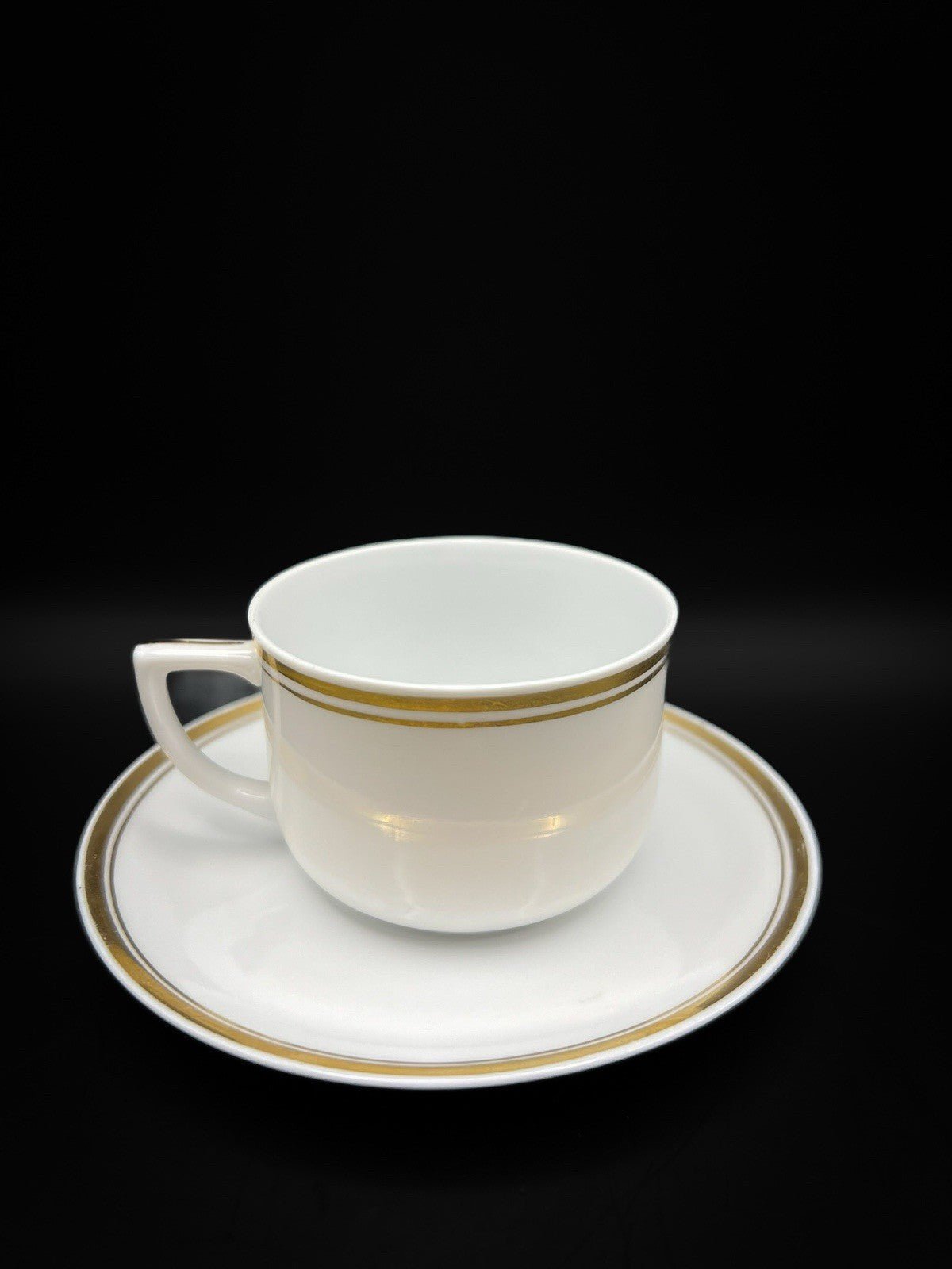 Albany Tea Cup and Saucer Gold Trim Vintage Fine China Set - With Wear