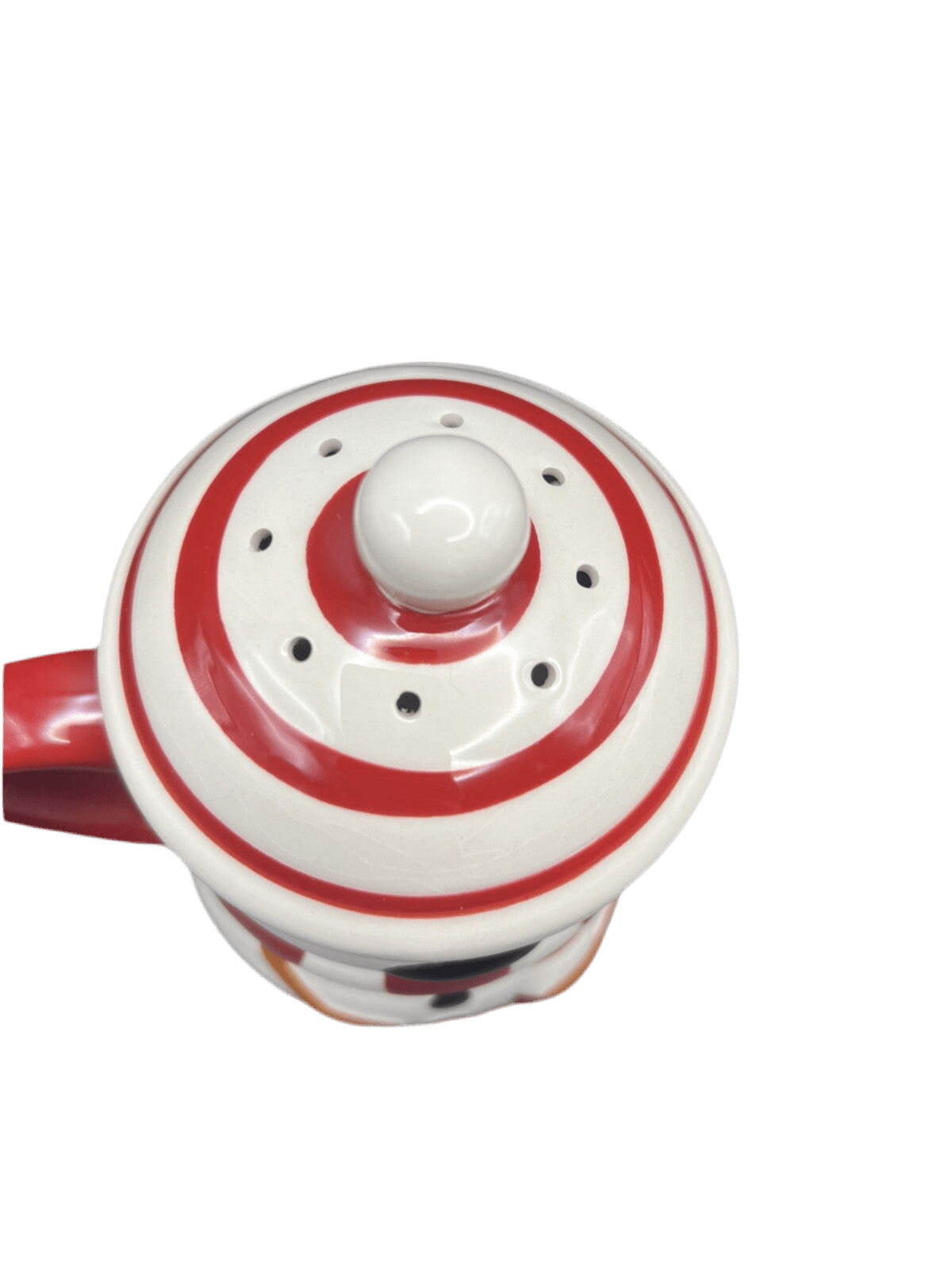 Avon Ceramic Snowman Mug with Lid and Steam Holes