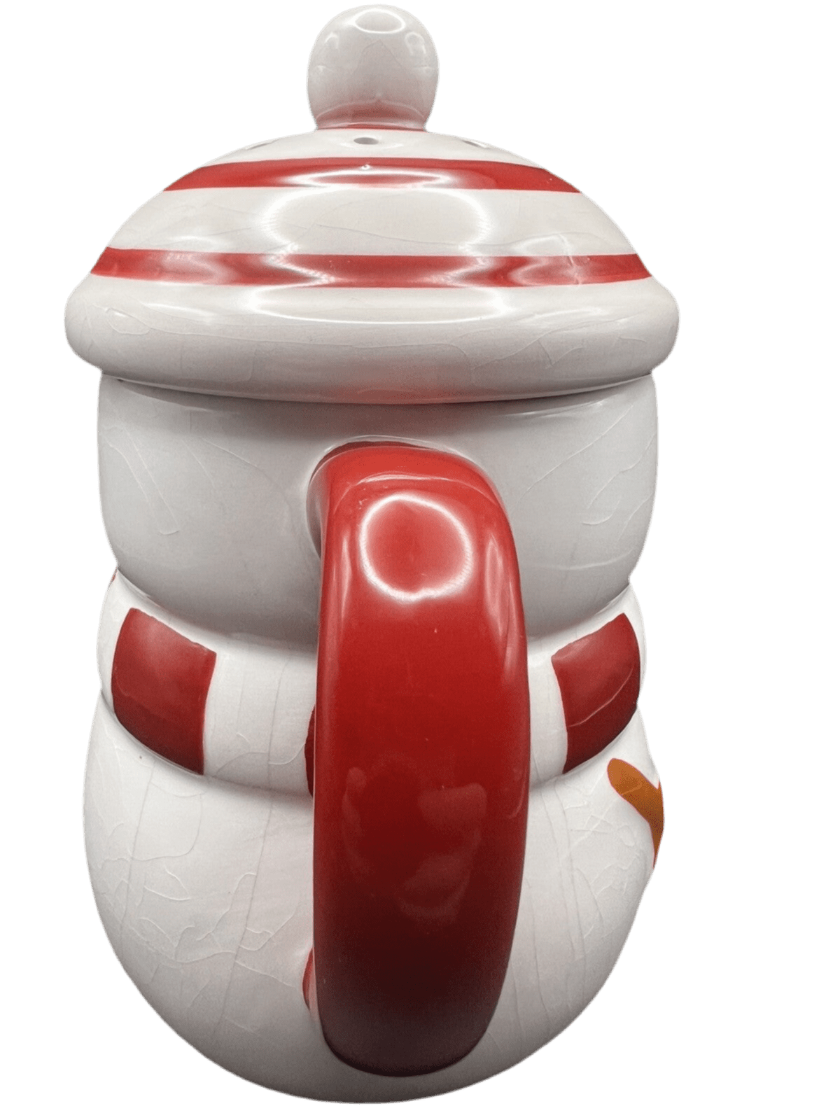 Avon Ceramic Snowman Mug with Lid and Steam Holes