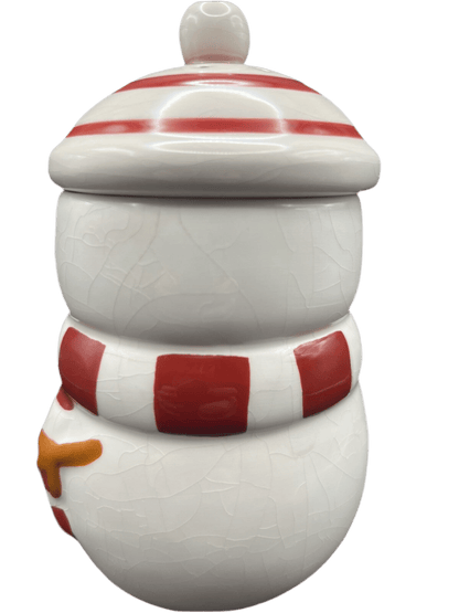 Avon Ceramic Snowman Mug with Lid and Steam Holes
