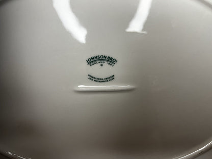 Blue Asian Platter, Vintage Blue Willow 13.78" Serving Plate