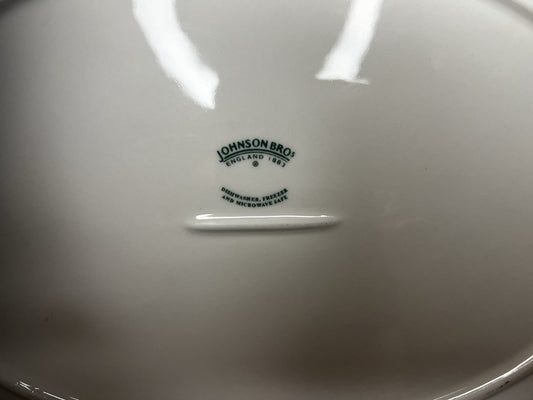 Blue Asian Platter, Vintage Blue Willow 13.78" Serving Plate