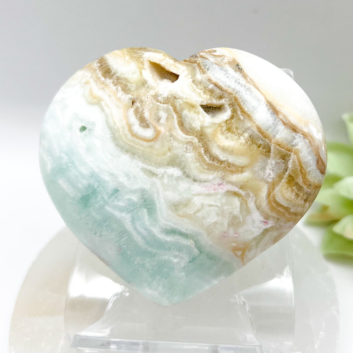 Caribbean Calcite (Aragonite) Heart 150g Medium Size 8cm | 4