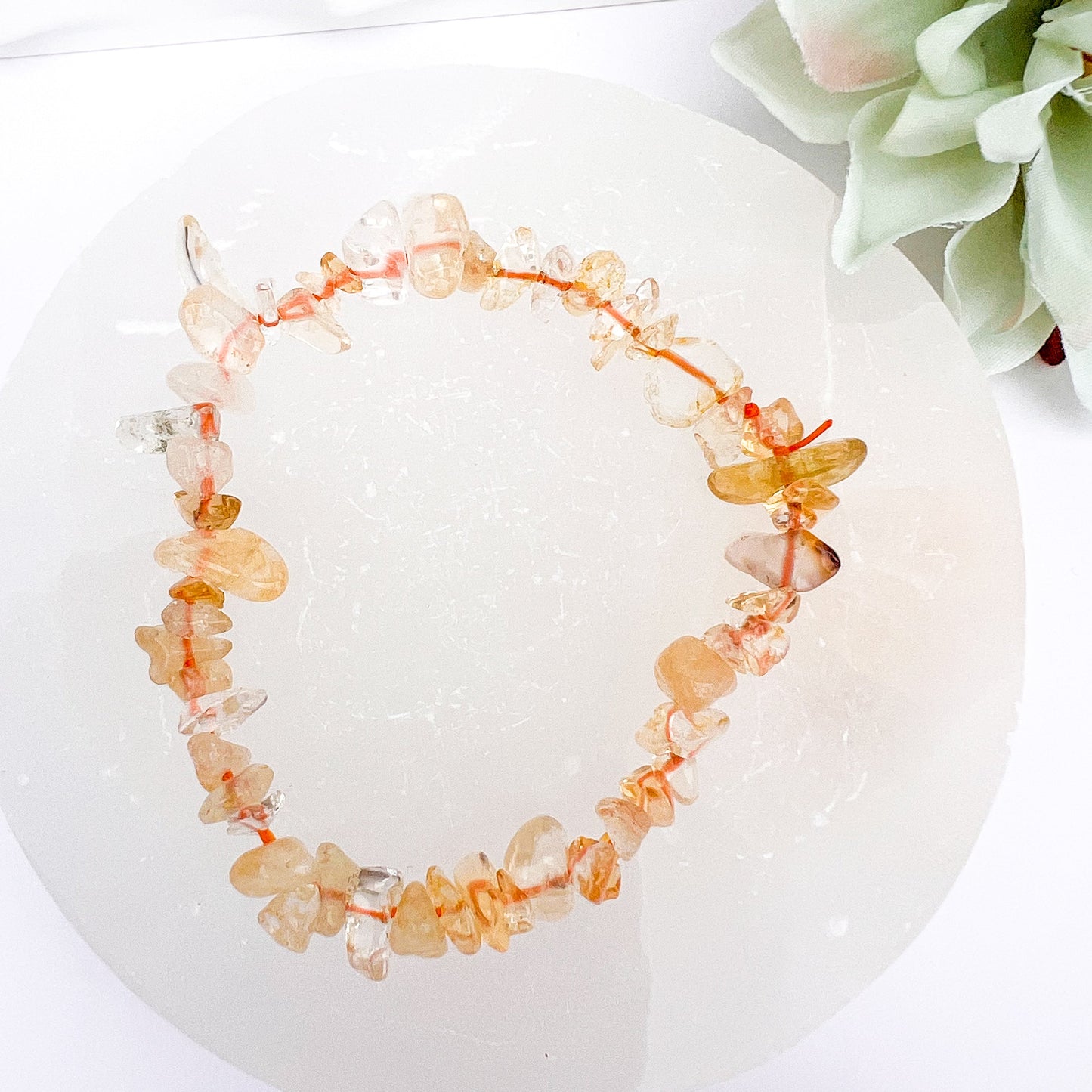 Citrine Crystal Chip Bracelet