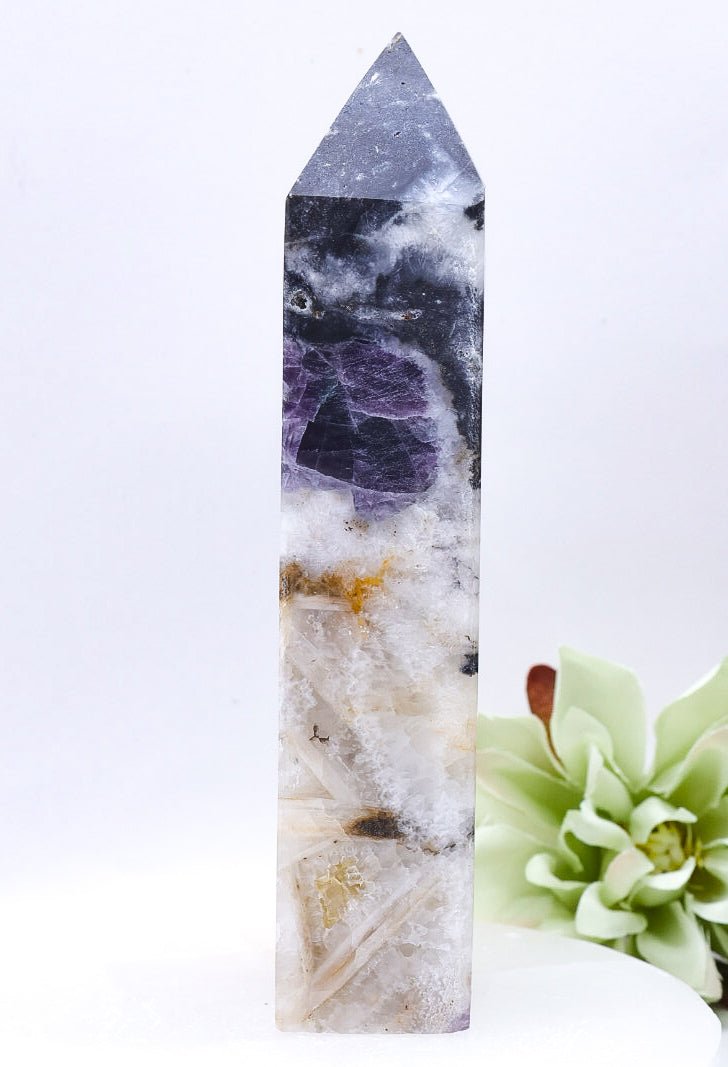 Imperfect Druzy Fluorite Crystal Tower Medium 13cm - 274g