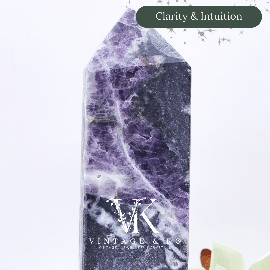 Imperfect Fluorite Crystal Tower | Medium Size 13cm - 301g