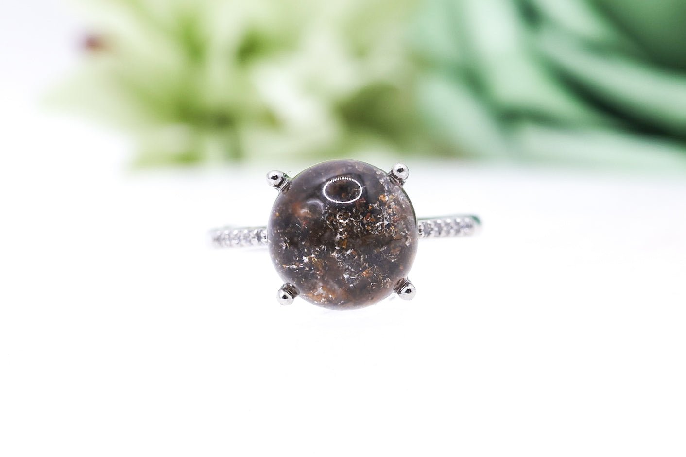 Garden Quartz Adjustable Ring