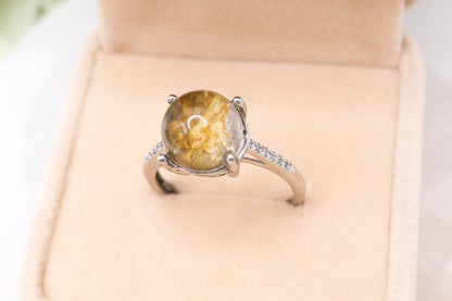 Garden Quartz Adjustable Ring