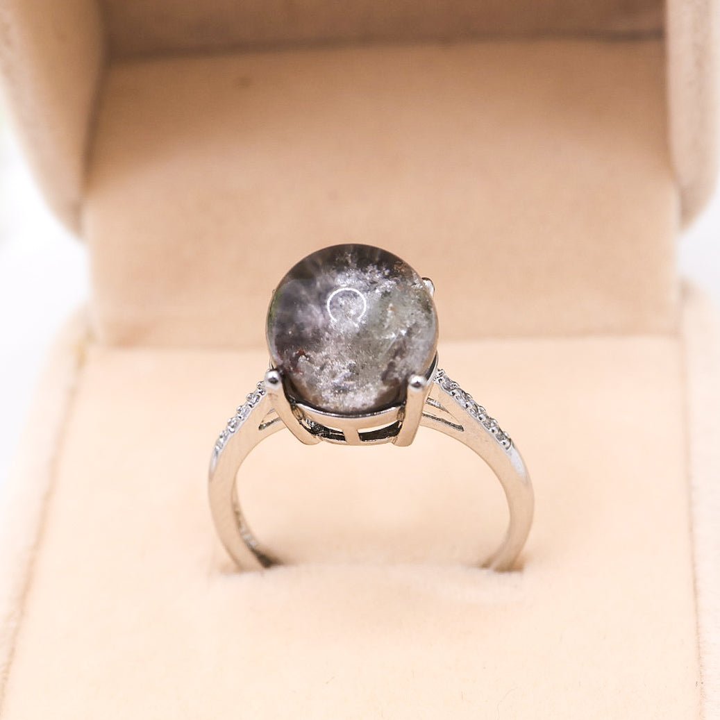 Garden Quartz Adjustable Ring