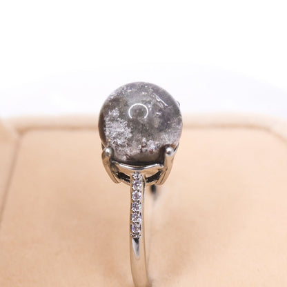 Garden Quartz Adjustable Ring