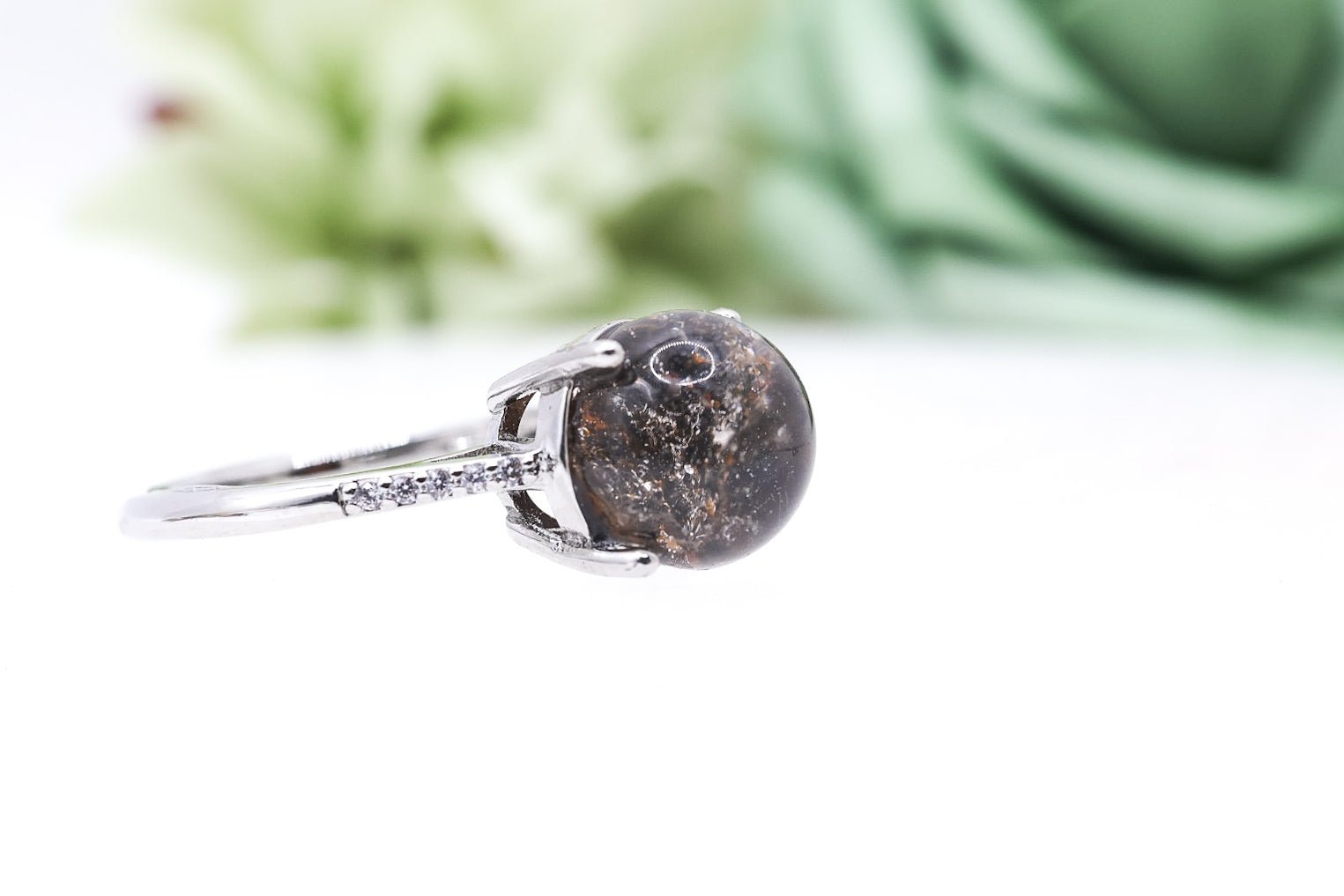 Garden Quartz Adjustable Ring