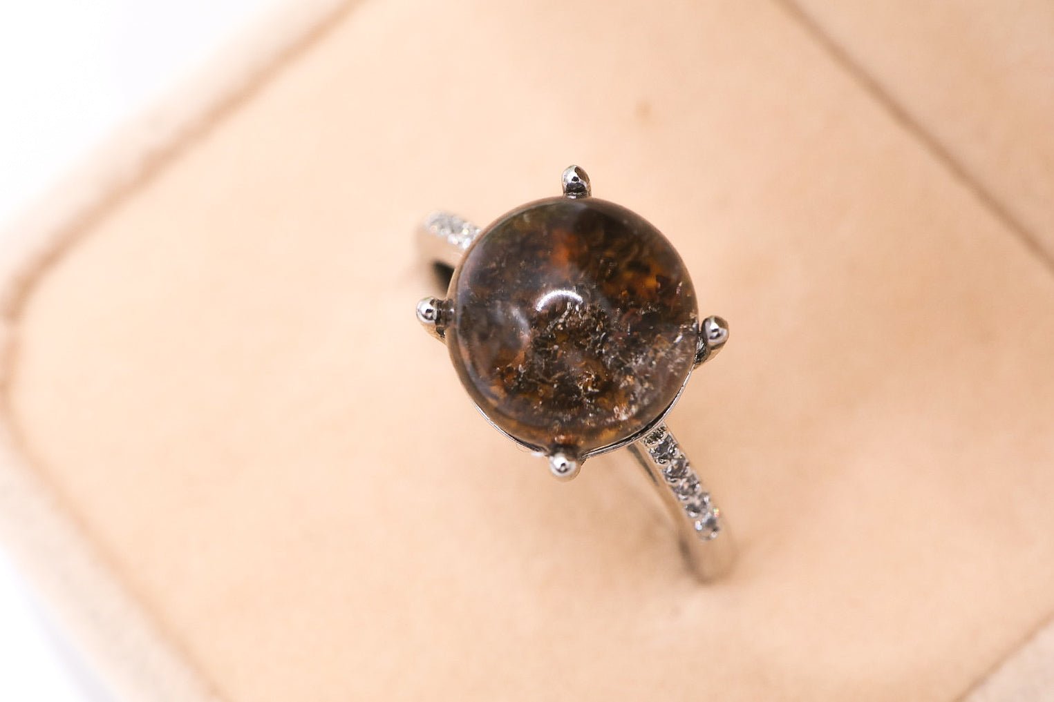 Garden Quartz Adjustable Ring