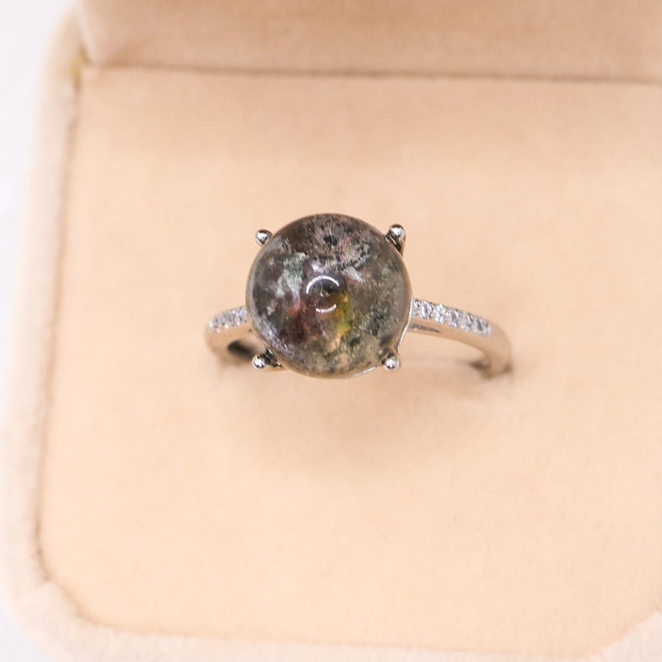 Garden Quartz Adjustable Ring