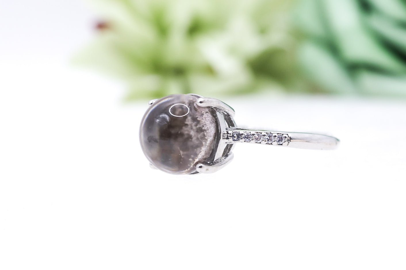 Garden Quartz Adjustable Ring