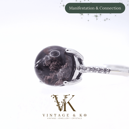 Garden Quartz Adjustable Ring