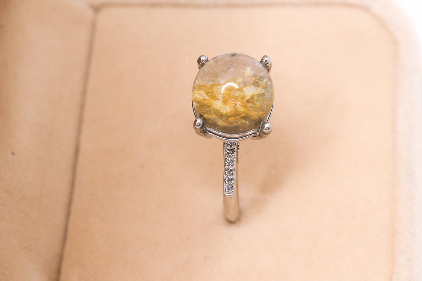 Garden Quartz Adjustable Ring