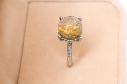 Garden Quartz Adjustable Ring