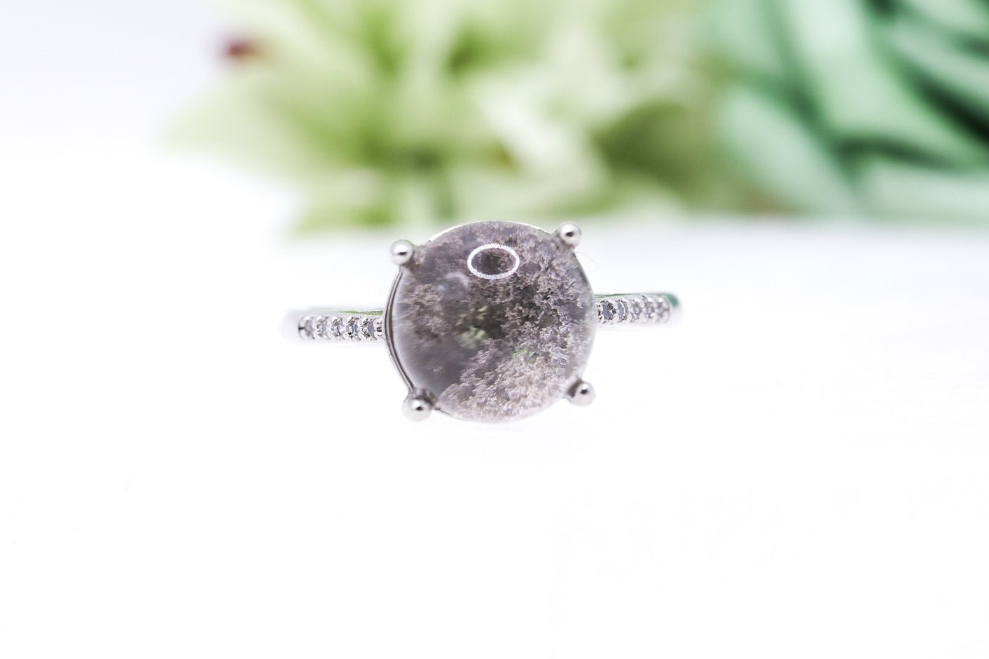 Garden Quartz Adjustable Ring