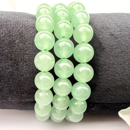 Green Aventurine 8mm Beaded Crystal Bracelet
