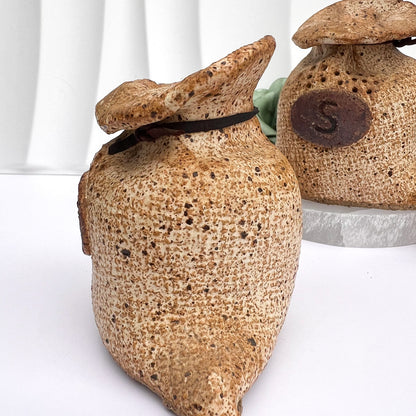 Handmade Stoneware Salt & Pepper Shakers