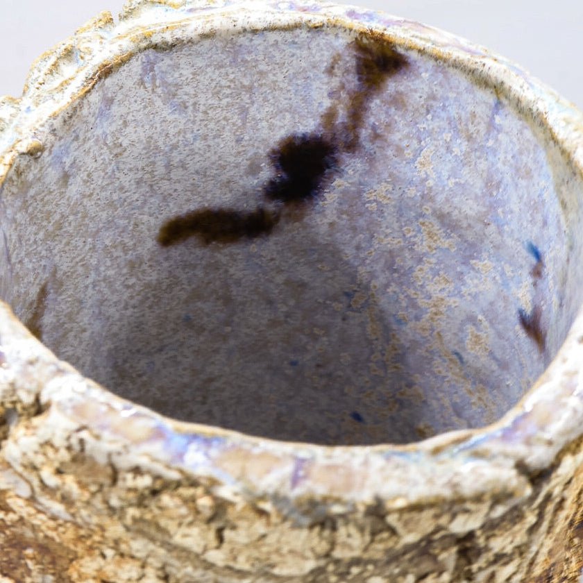 Handmade Studio Stoneware Vase | Iridescent Glazed 943g