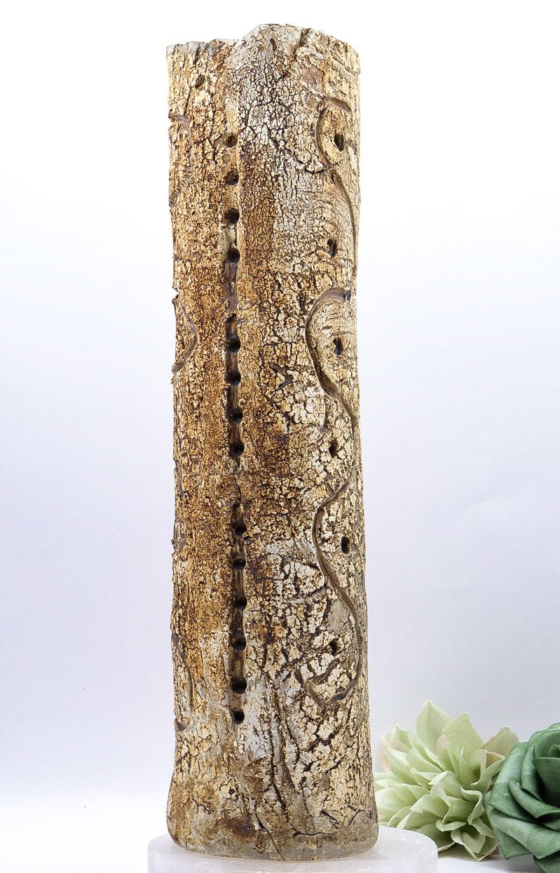 Handmade Studio Stoneware Vase | Iridescent Glazed 943g