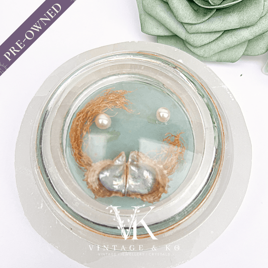 Japanese Faux Akoya Pearl Paperweight, Vintage