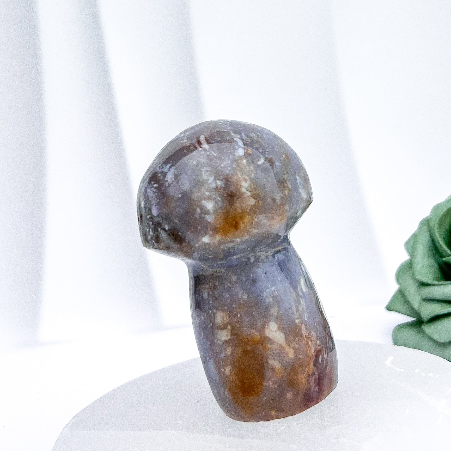 Imperfect Jasper Mushroom Carving 2 | 139g x 7cm