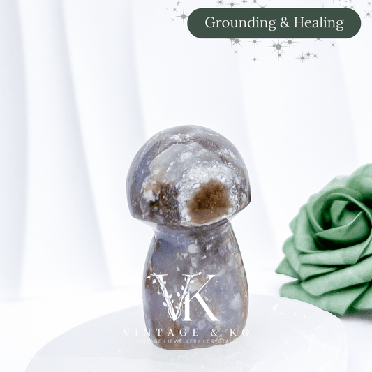 Imperfect Jasper Mushroom Carving 2 | 139g x 7cm