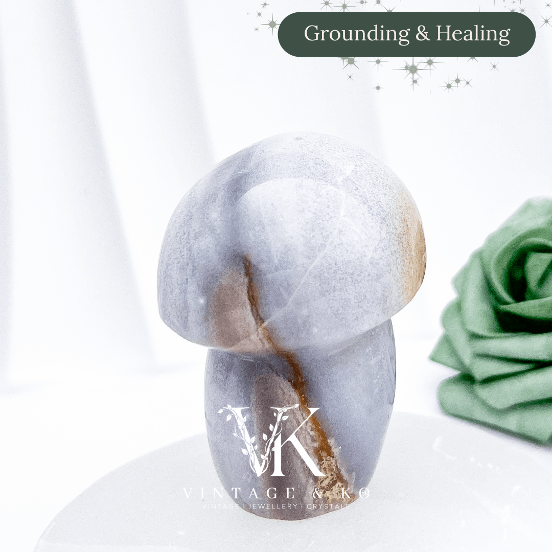 Imperfect Jasper Mushroom Carving 4 | 222g x 7.5cm