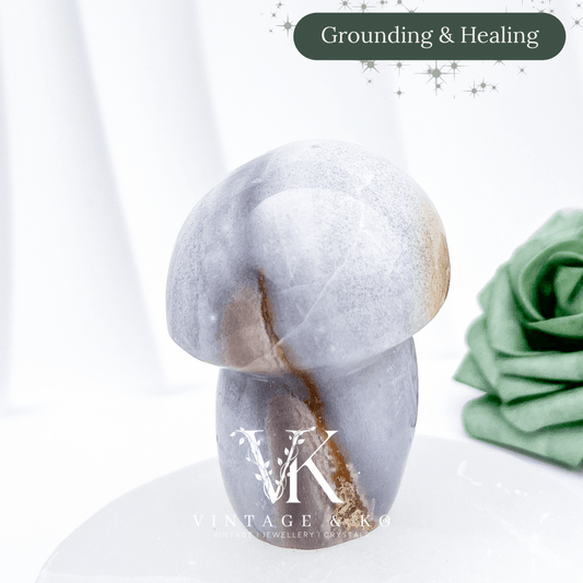 Imperfect Jasper Mushroom Carving 4 | 222g x 7.5cm