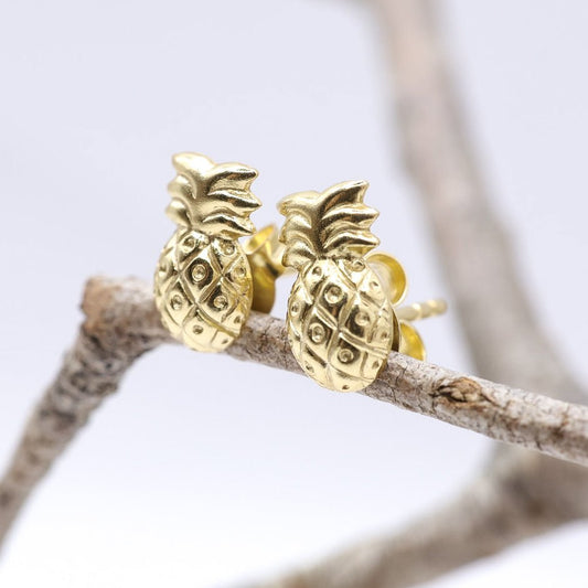 Kids Pineapple Stud Earrings | .925 Sterling Silver
