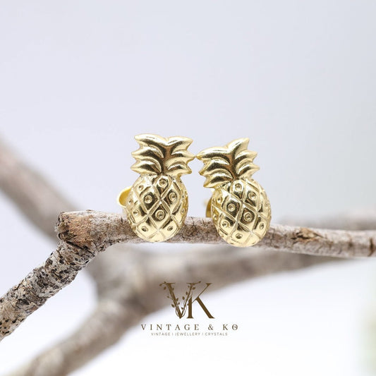 Kids Pineapple Stud Earrings | .925 Sterling Silver