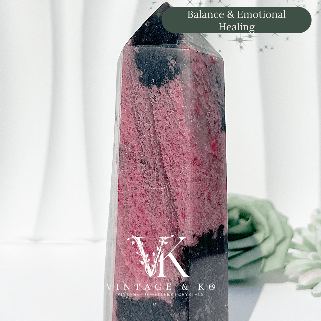 Madagascan Rhodonite with Quartz Tower | Large Size (Approx 16cm) 836g or 892g Imperfect