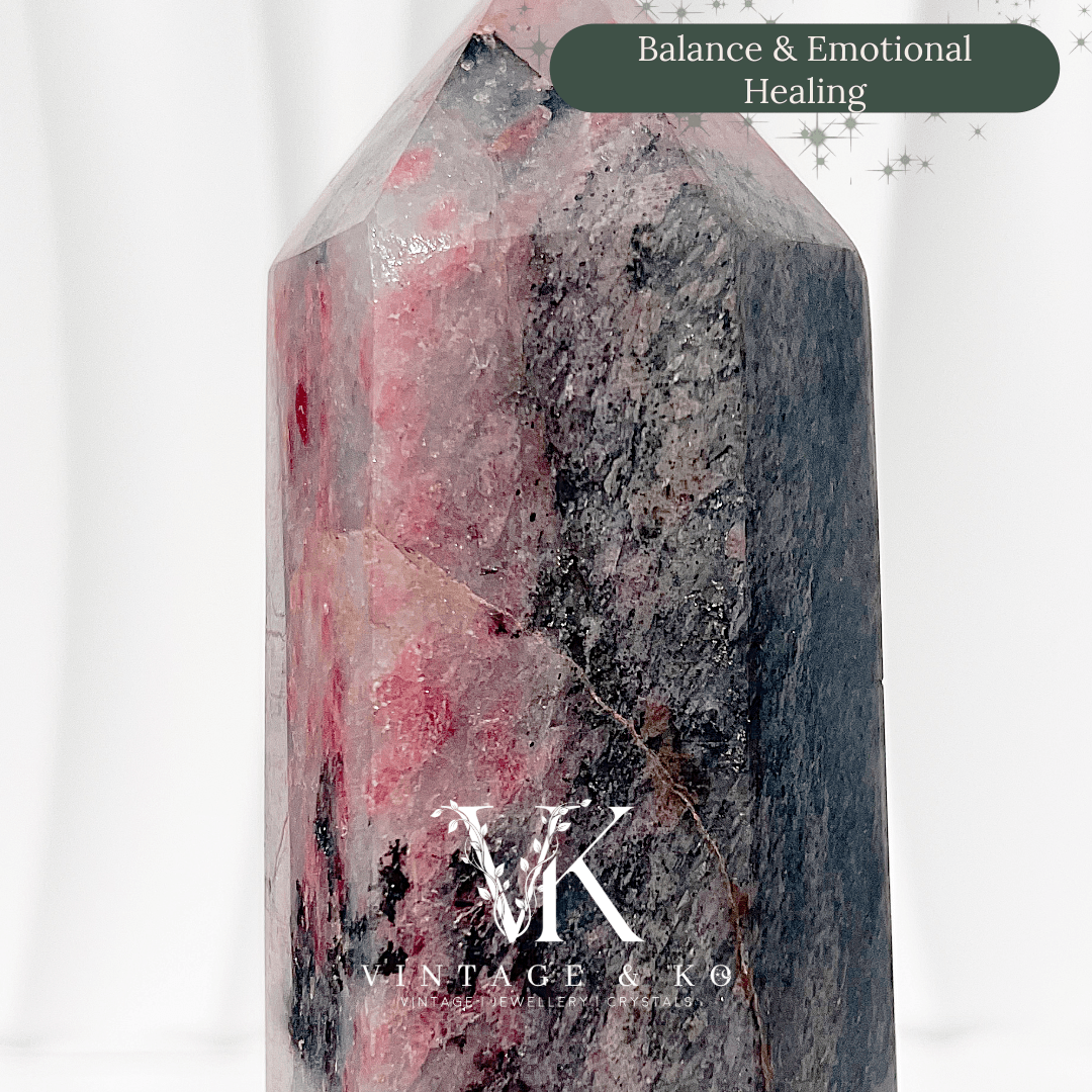 Madagascan Rhodonite with Quartz Tower | Large Size (Approx 16cm) 836g or 892g Imperfect