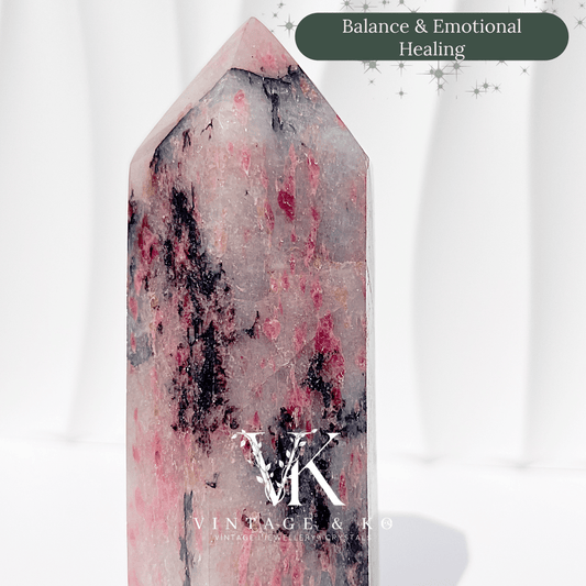 Madagascan Rhodonite with Quartz Tower | Large Size (Approx 16cm) 836g or 892g Imperfect