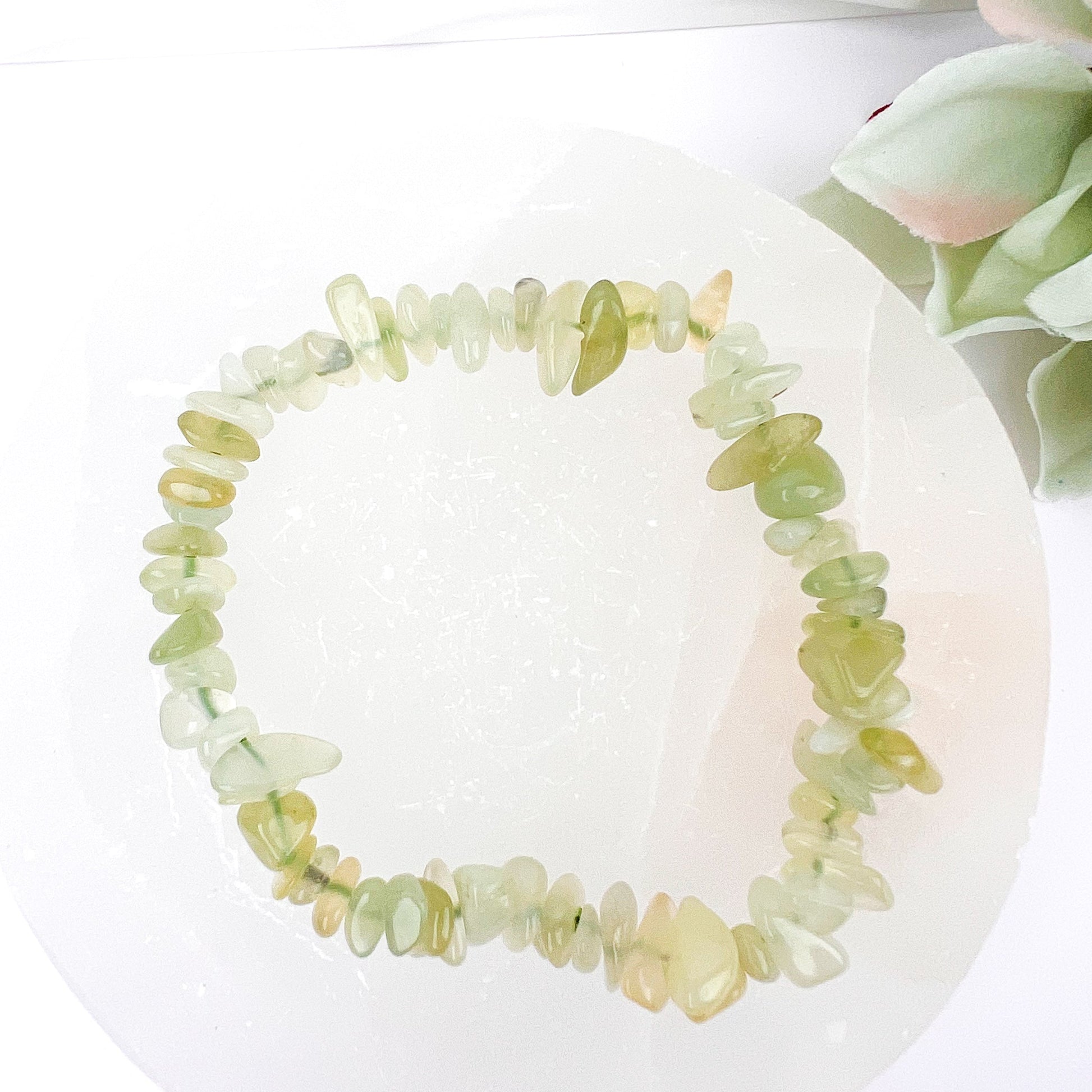 New Jade Crystal Chip Bracelet