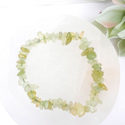 New Jade Crystal Chip Bracelet