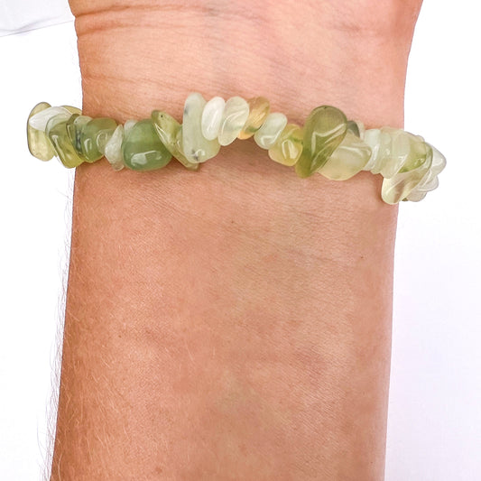 New Jade Crystal Chip Bracelet
