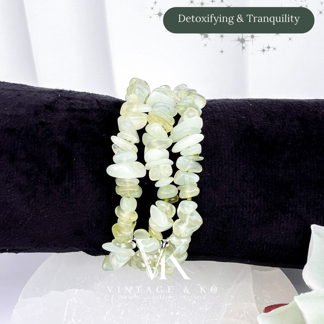 New Jade Crystal Chip Bracelet