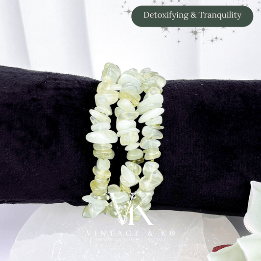 New Jade Crystal Chip Bracelet