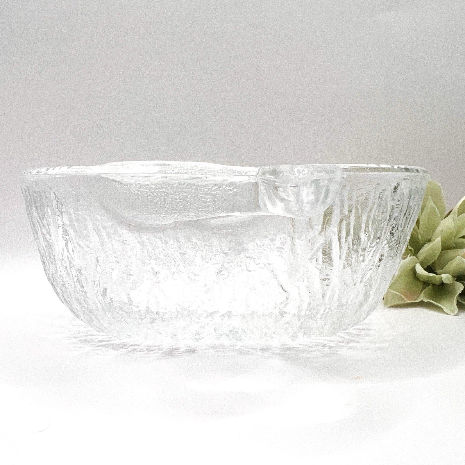 Pair of Glass Vintage Apple Shaped Dessert Bowls