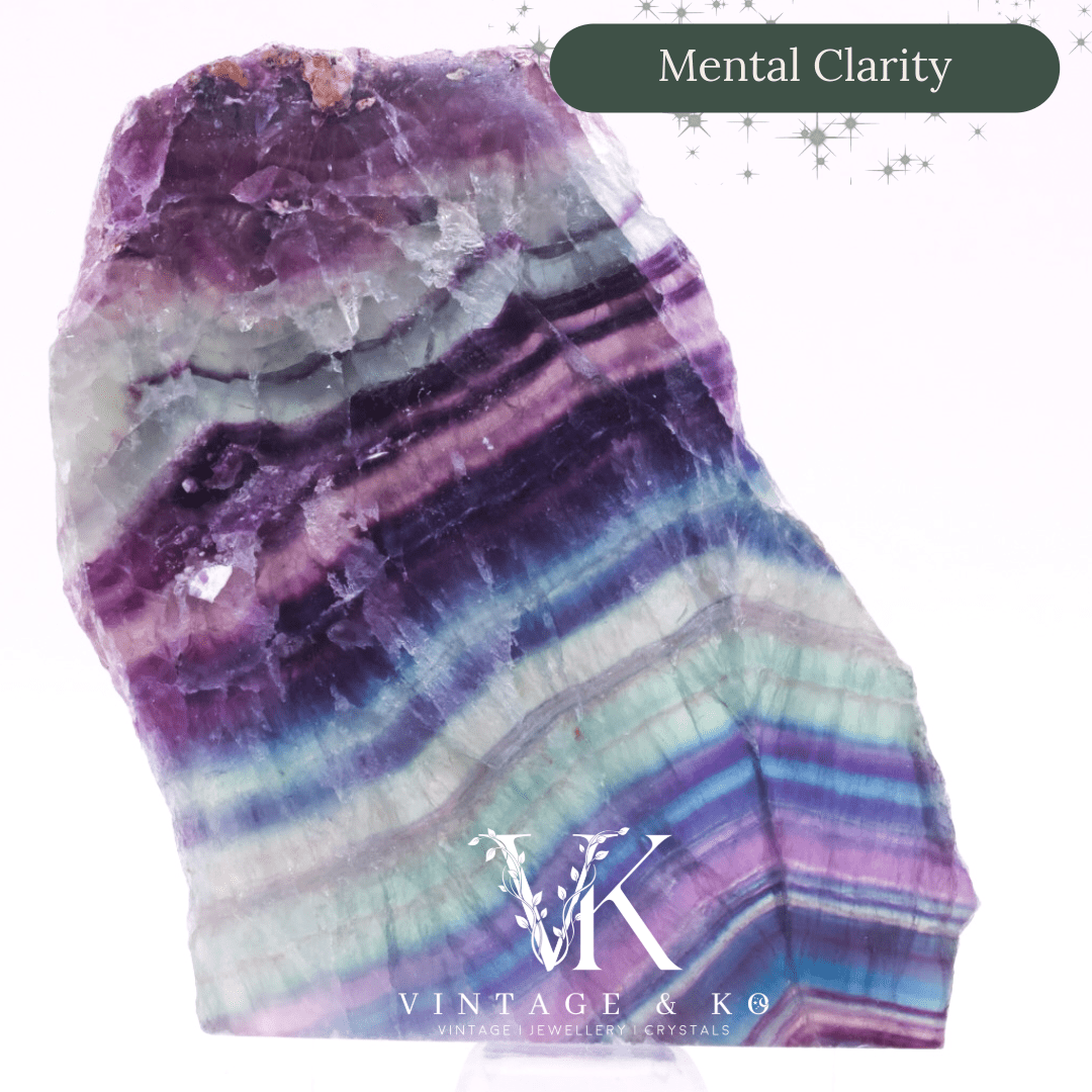 Rainbow Fluorite Slice | Medium Size (Approx 12cm)