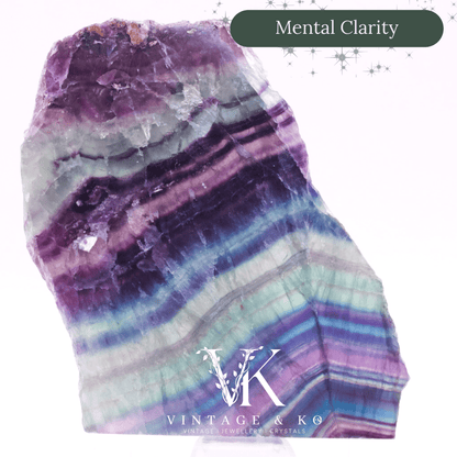 Rainbow Fluorite Slice | Medium Size (Approx 12cm)