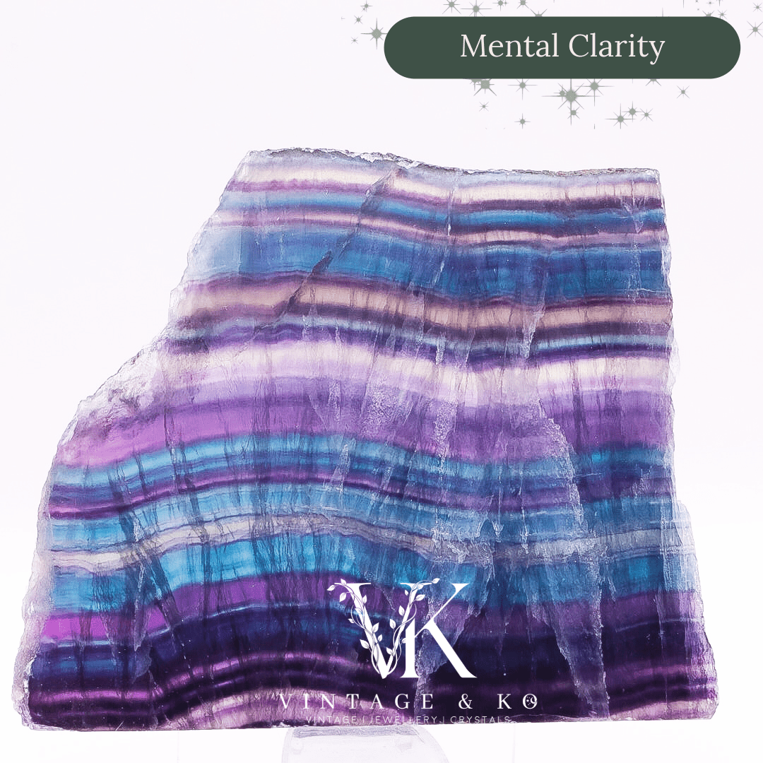 Rainbow Fluorite Slice | Medium Size (Approx 12cm)