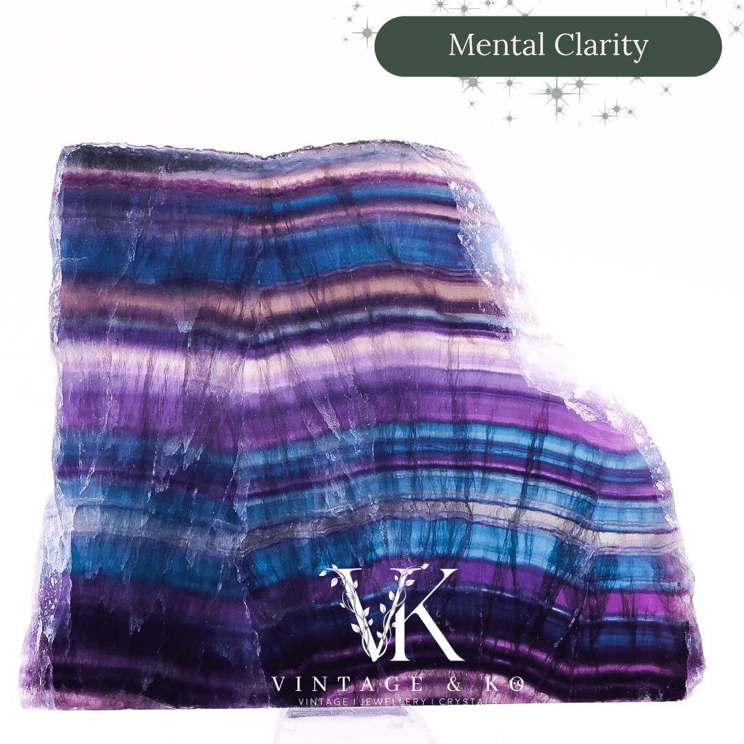 Rainbow Fluorite Slice | Medium Size (Approx 12cm)