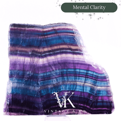 Rainbow Fluorite Slice | Medium Size (Approx 12cm)