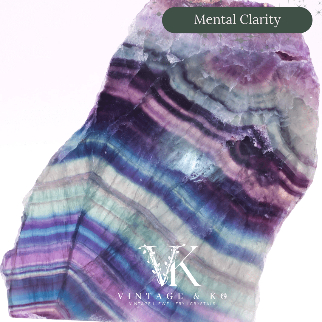 Rainbow Fluorite Slice | Medium Size (Approx 12cm)
